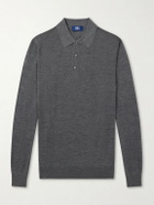 FEDELI - Sportman Cashmere and Silk-Blend Polo Shirt - Gray