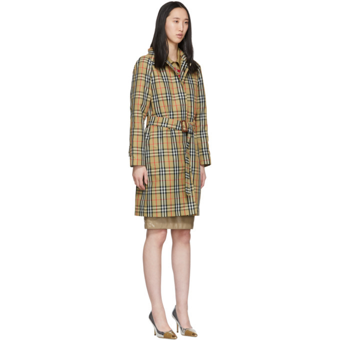 burberry vintage check car coat