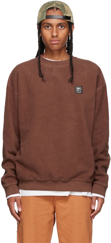 Photo: Brain Dead Brown Reverse Fleece Sweatshirt
