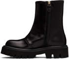 Moschino Black Gummy Ankle Boots
