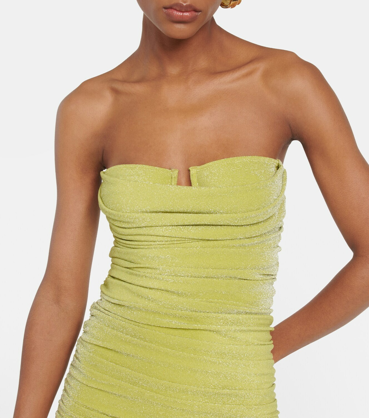 Bananhot Strapless ruched midi dress