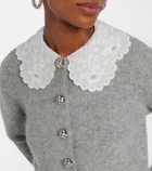 Self-Portrait Embellished lace-trimmed cardigan