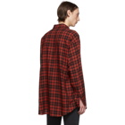 Balenciaga Red and Black I Love Techno Normal Fit Shirt