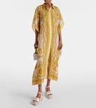 Versace Barocco cotton and silk maxi dress