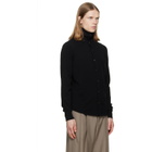 Dries Van Noten Black Collar Cashmere Cardigan