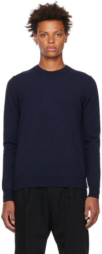 Photo: Maison Margiela Navy Ribbed Sweater