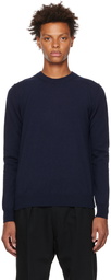 Maison Margiela Navy Ribbed Sweater