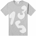 Comme des Garçons SHIRT Men's Cut & Sew Letter Tee in Grey/White