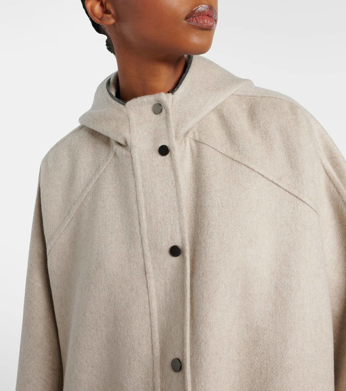 Brunello Cucinelli Hooded cashmere cape