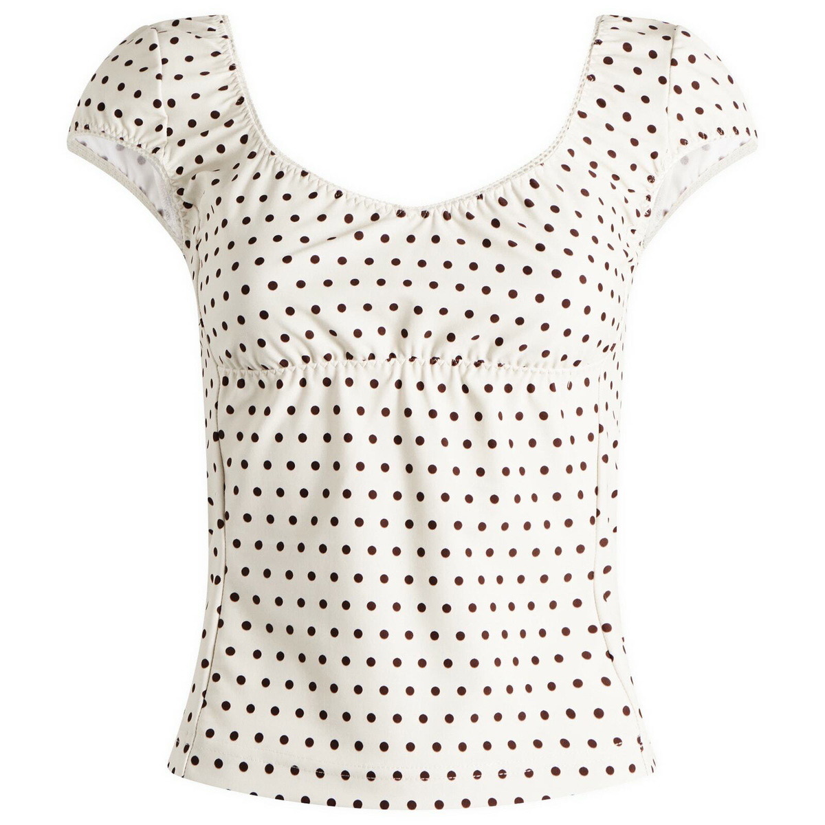 Many Many Clothes Women's The Isla Top in Cream Polka