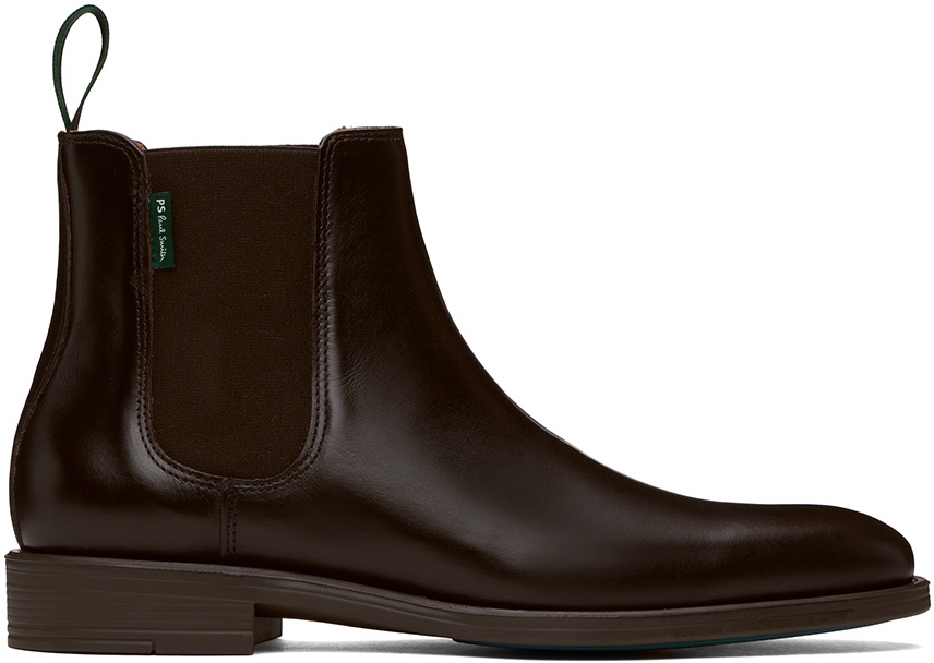 Photo: PS by Paul Smith Brown Cedric Leather Boots
