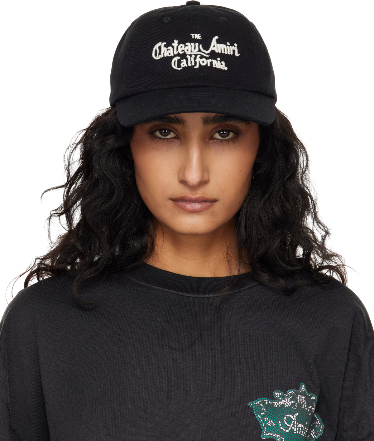 AMIRI Black 'Chateau Amiri' Dad Cap