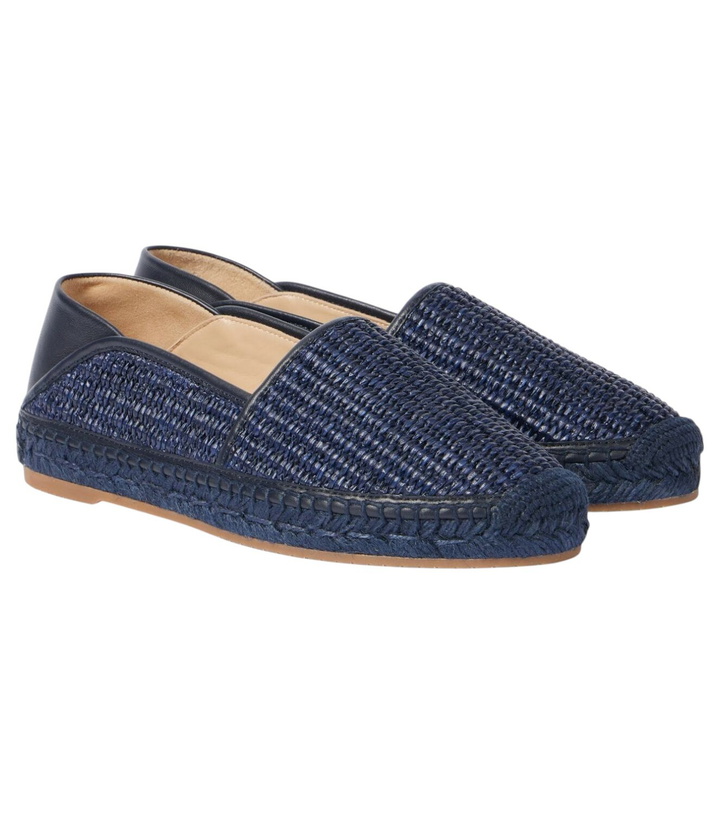 Photo: Manolo Blahnik Espadra leather-trimmed raffia espadrilles