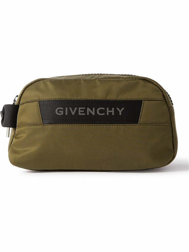 Photo: Givenchy - G-Trek Logo-Print Webbing-Trimmed Shell Wash Bag
