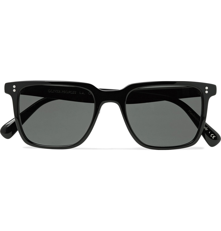Photo: Oliver Peoples - Lachman Square-Frame Acetate Sunglasses - Black
