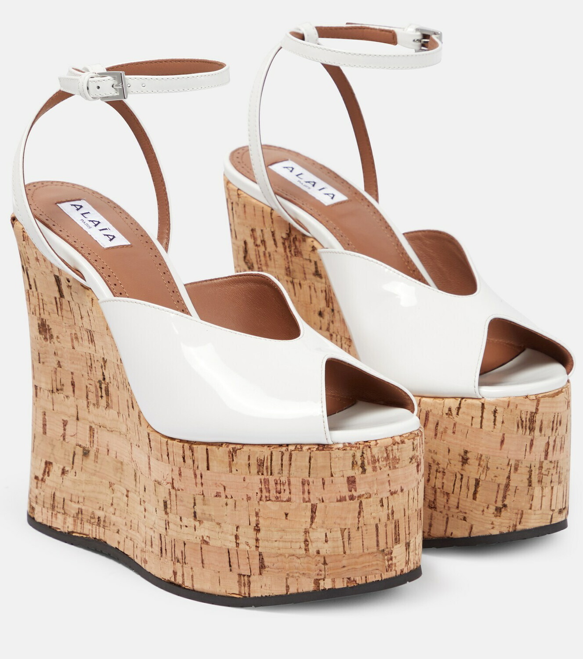 Alaïa Patent leather wedge sandals ALAÏA