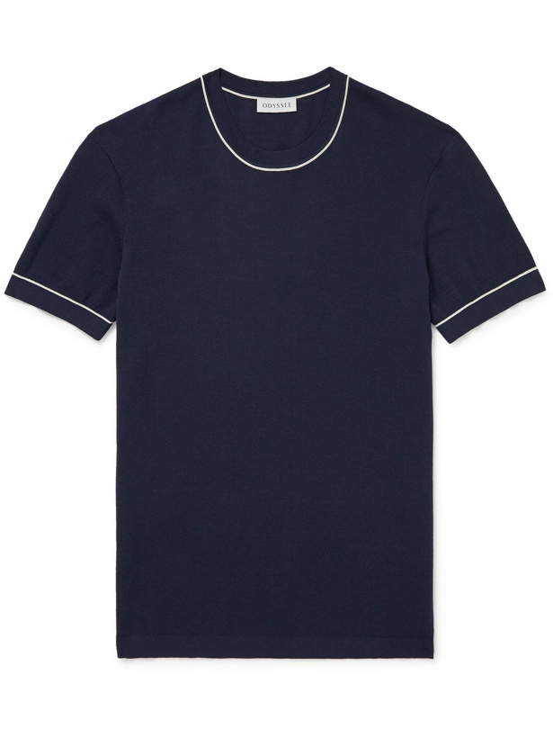 Photo: Odyssee - Feron Cotton T-Shirt - Blue