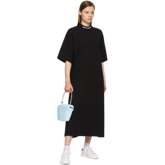 Palm Angels Black Logo T-Shirt Dress Palm Angels