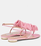 Aquazzura Noches Tropicales raffia thong sandals