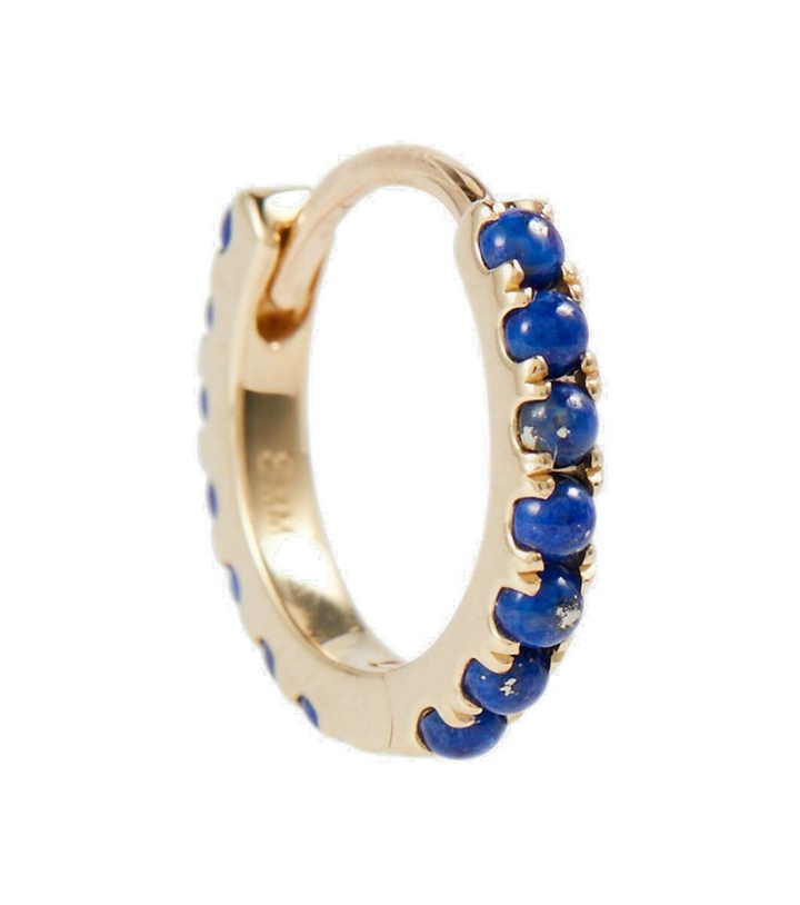 Photo: Maria Tash Eternity 14kt gold single hoop earring with lapis