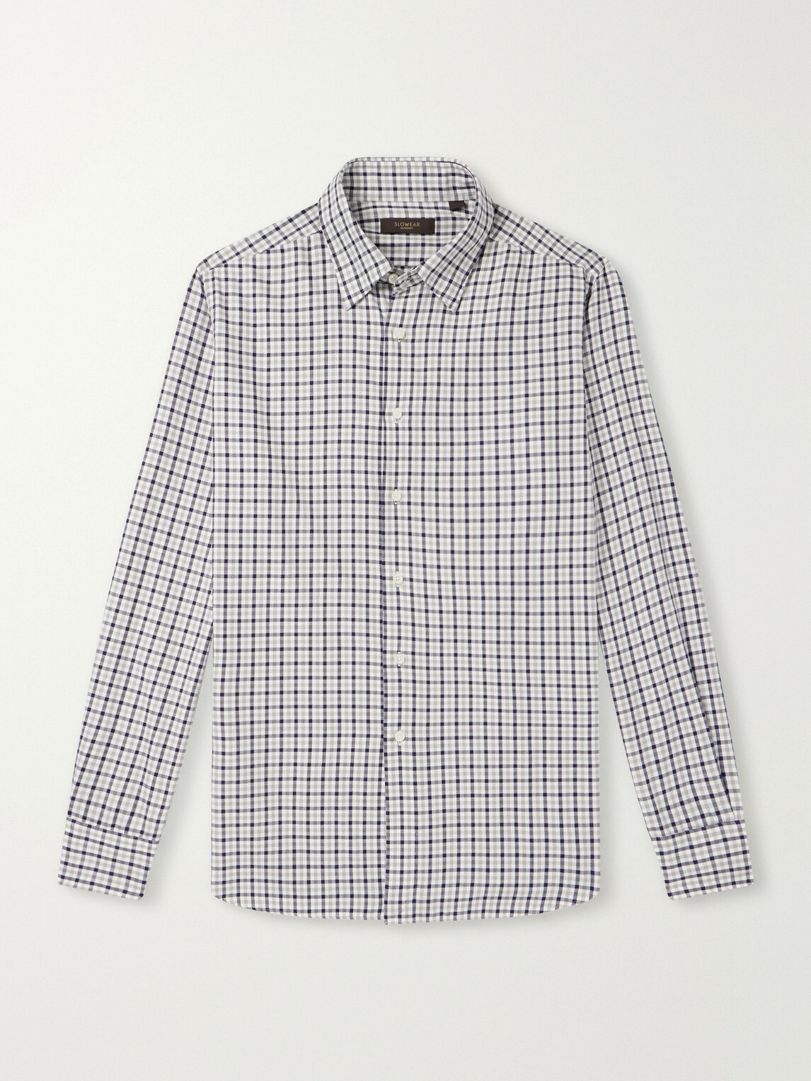 Slowear - Glanshirt Button-Down Collar Checked Cotton Shirt - Gray