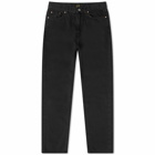 Stan Ray Men's 5 Pocket Tapered Jean in Washed Black