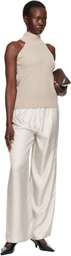LISA YANG Off-White Wide-Leg Lounge Pants