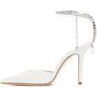 Jimmy Choo Off-White Saeda 100 Heels