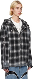 Thug Club Black Sword Flannel Zip-Up Jacket
