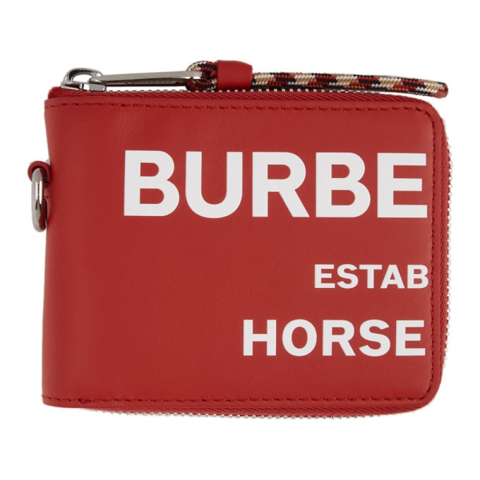 Burberry large Shield leather wallet - Red