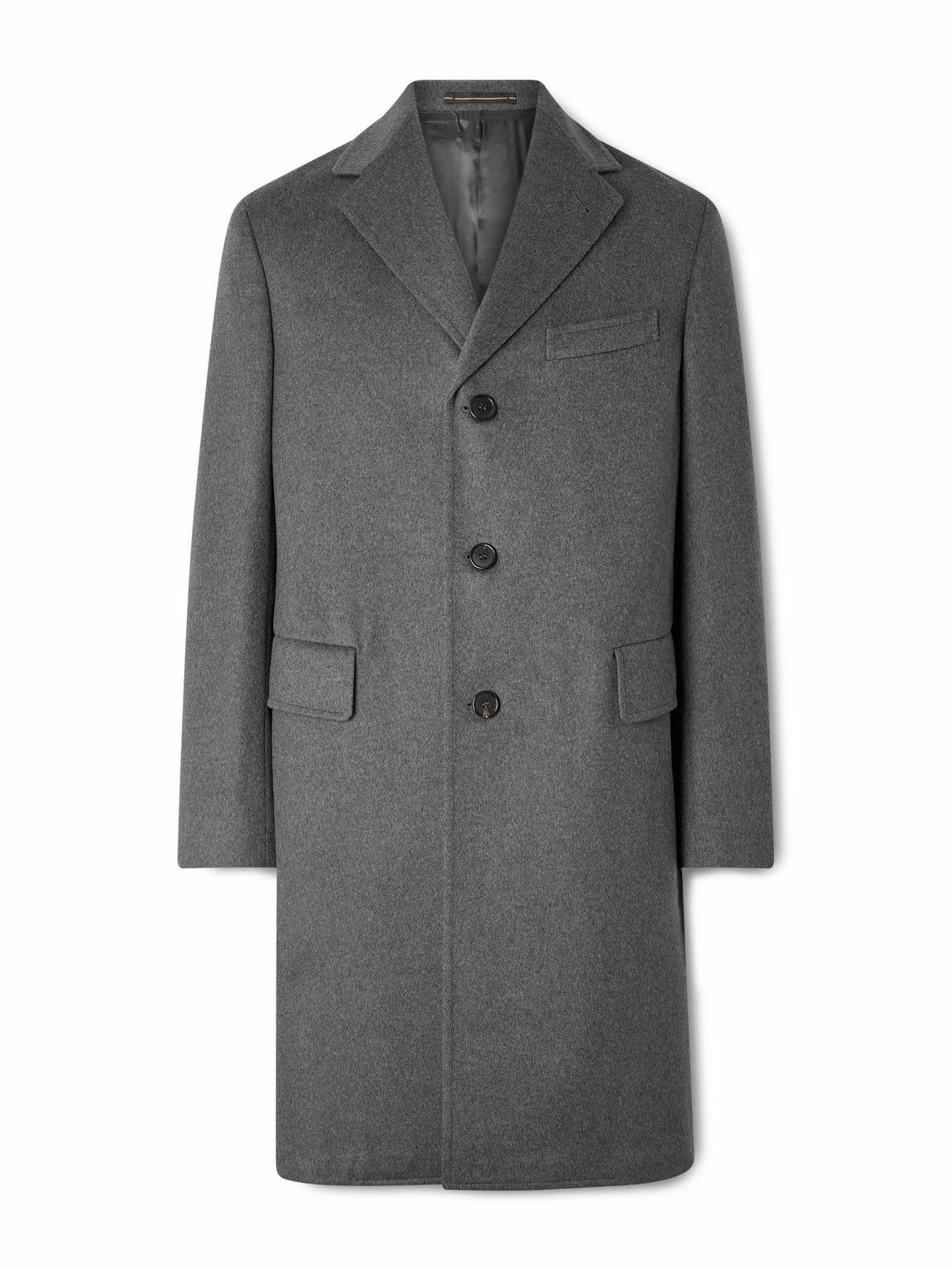 Incotex - Incotex Montedoro Brushed Wool-Blend Coat - Gray