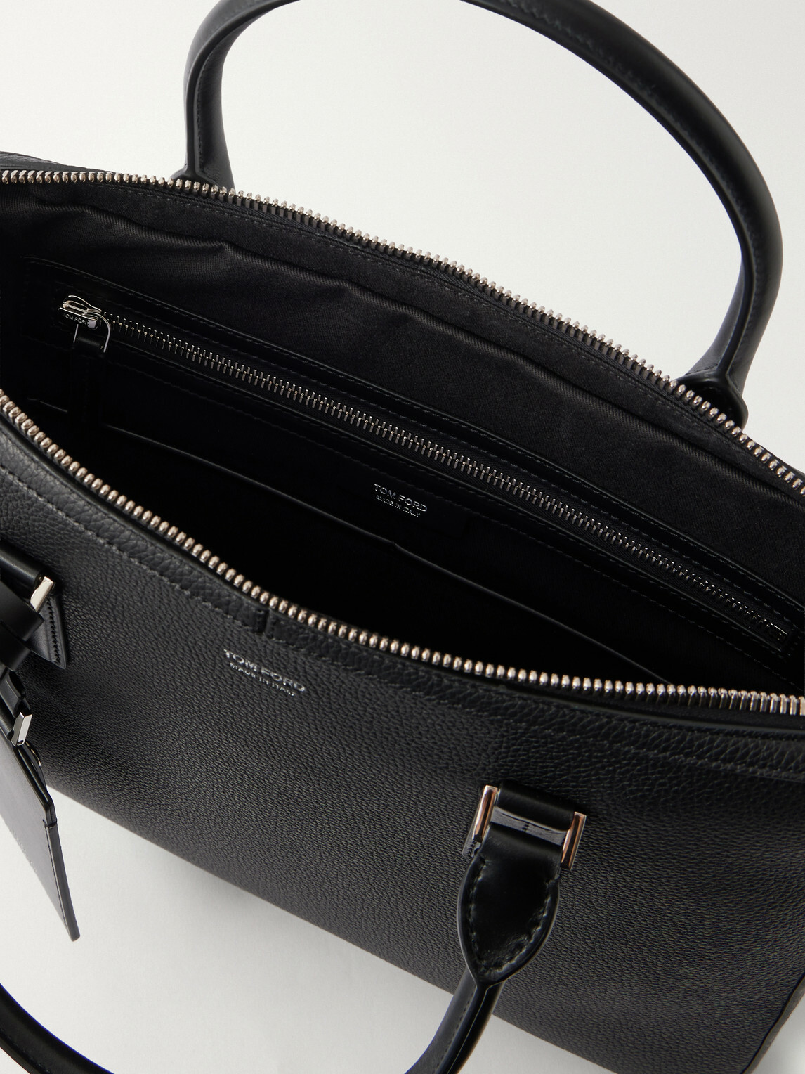 TOM FORD - Elliot Full-Grain Leather Briefcase