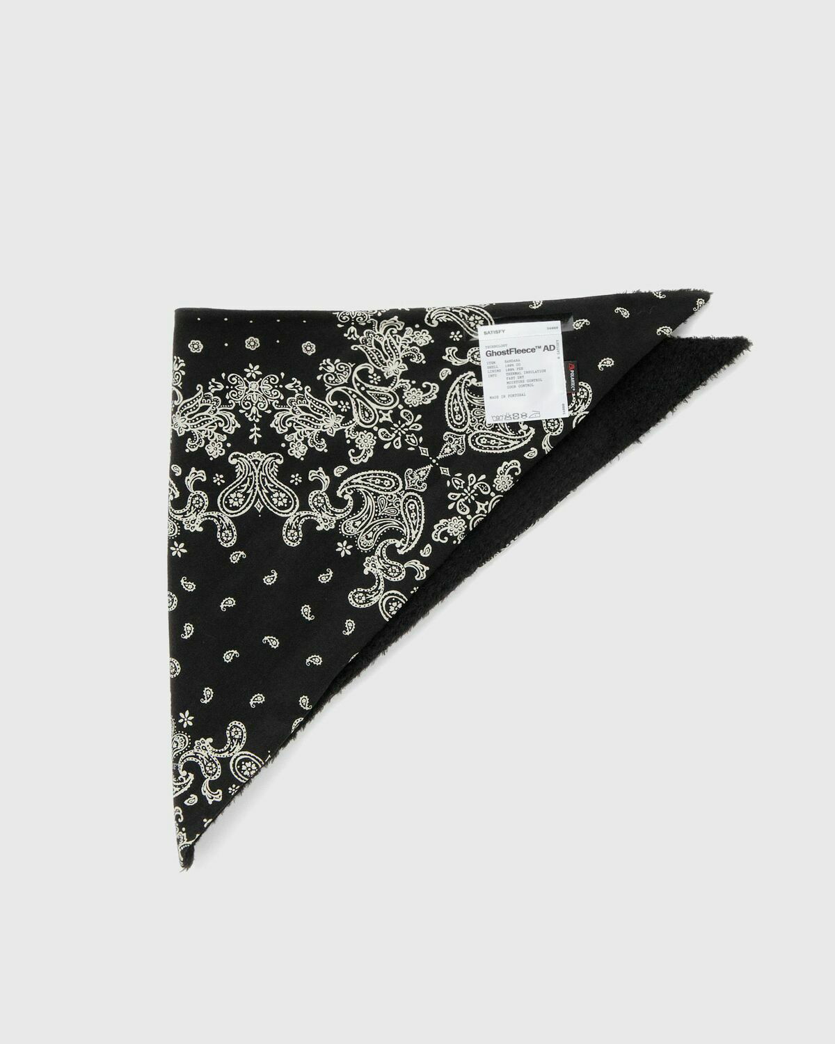 小物 Satisfy Running Ghost Fleece Bandana Satisfy Running Ghost Fleece Ad Bandana Black Scarves Satisfy