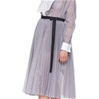 Sacai Blue Stripe Wrap Skirt