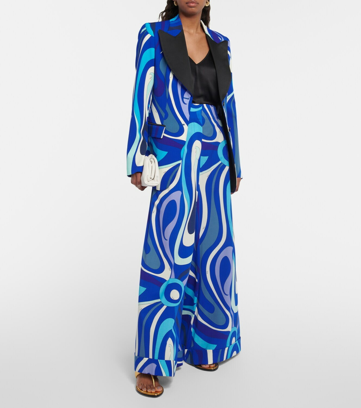 Pucci - Abstract wide wool-blend pants Emilio Pucci