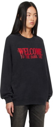 R13 Black 'Welcome To The Dark Side' Sweatshirt