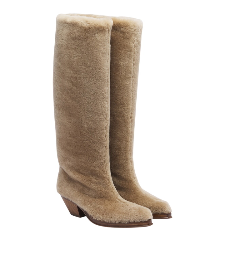 Photo: Gabriela Hearst Waite shearling knee-high boots