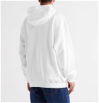 Balenciaga - Oversized Logo-Print Fleece-Back Cotton-Jersey Hoodie - White