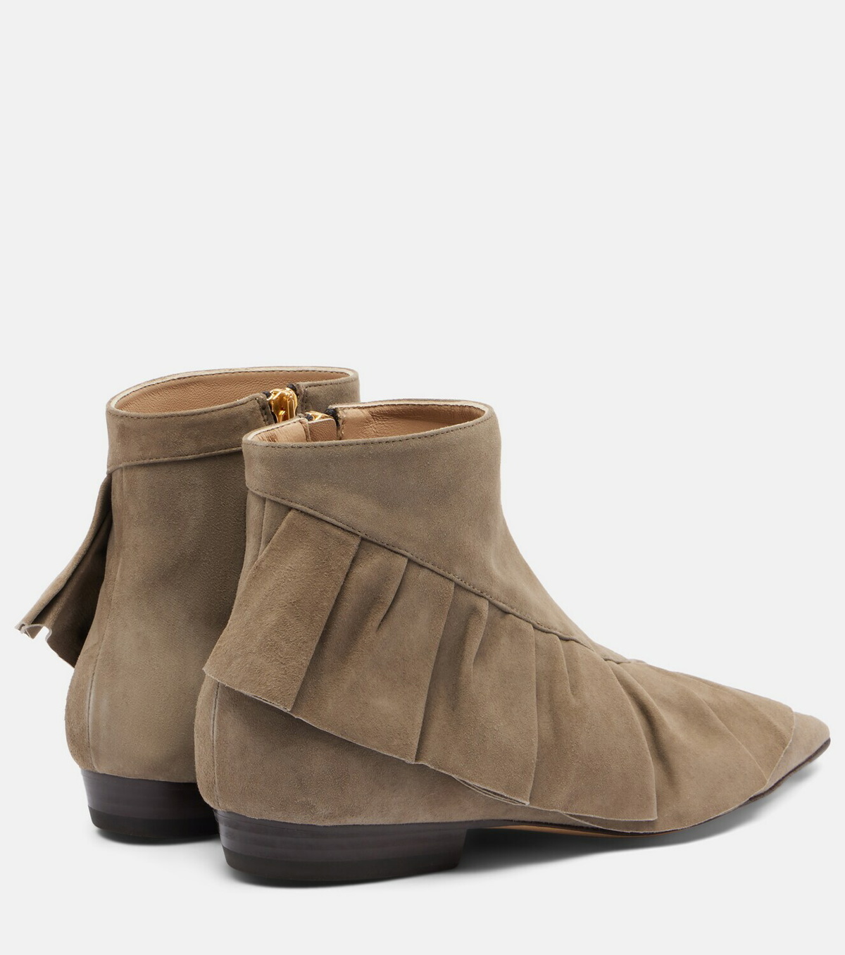 JW Anderson Ruffled suede ankle boots