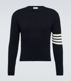 Thom Browne - 4-Bar ribbed-knit cotton sweater