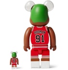 BE@RBRICK - Dennis Rodman (Chicago Bulls) 100% & 400% Printed Figurine Set - Multi