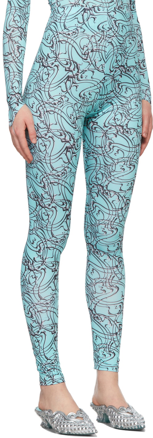 Maisie Wilen SSENSE Exclusive Blue Body Shop Leggings