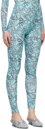 Maisie Wilen SSENSE Exclusive Blue Body Shop Leggings