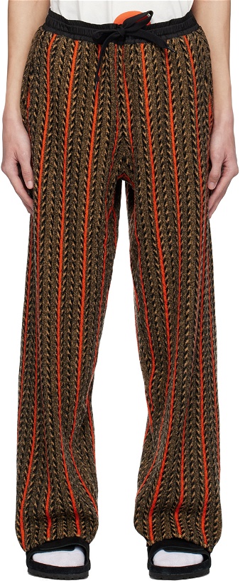 Photo: A PERSONAL NOTE 73 Brown Striped Sweatpants