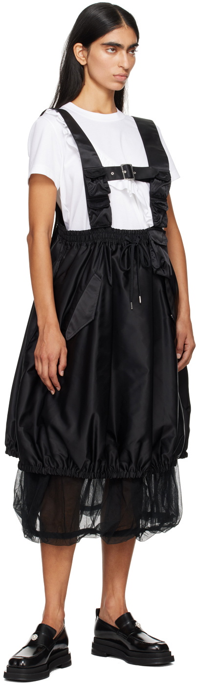 Noir Kei Ninomiya Black Pinafore Midi Dress