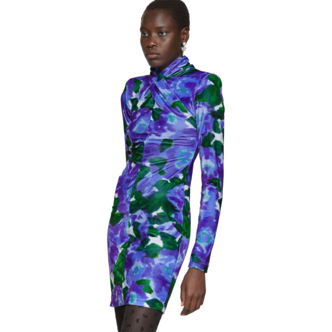 Richard Quinn Blue Floral Dress