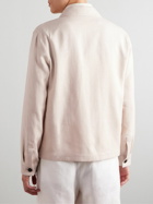 Zegna - Cutaway-Collar Linen and Wool-Blend Shirt Jacket - Neutrals