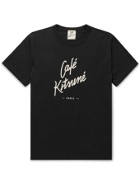Café Kitsuné - Logo-Print Cotton-Jersey T-Shirt - Black