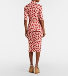 Stella McCartney Printed mesh midi skirt