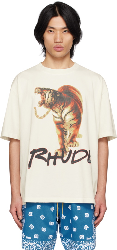 Photo: Rhude Off-White Printed T-Shirt